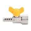 Válvula de bola de cobre para gas natural, válvula de conmutación de agua del grifo, válvula de compuerta de gas de tres vías, 4 puntos, DN15, válvula de cobre para gas con cable interno y externo.