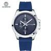 Reloj de Hombre Augusten Resistente al Agua Reloj de Cuarzo 3 Esferas 6 Manecillas Segundero en Curso Reloj de Hombre No Mecánico Transmisión en Vivo