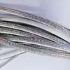 Sandalias de Cuerda de Algodón Rayadas con Tira de Pedrería al por Mayor para Fabricantes Accesorios de Joyería DIY Fila Recta Cuerda de Diamante Rayado Semicircular