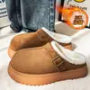 Pantuflas de Invierno para Hombre, Antideslizantes, Suela Gruesa, Felpa, Media Bota, Capibara, Birkenstock