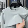 Camiseta Masculina de Malha Secagem Rápida Seda de Gelo Manga Curta Verão Novo Estilo Simples Cor Sólida Versátil Respirável Camiseta Masculina Manga Curta Atacado