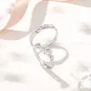 Anillos de Pareja Originales con Patrón de Rollo Rodante en Plata Esterlina, un Par de Anillos de Diseño Único para Hombres y Mujeres, Anillos Ajustables, Regalo 520