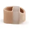 Separador de dedos de fibra com furo duplo, manga ortopédica para correção de joanete, separador de dedos sobrepostos para osso do dedão do pé, dispositivo ortopédico separador de dedos com furo duplo