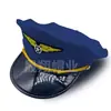 Chapéu Octogonal de Piloto Proteção Solar Cosplay Chapéu de Aeromoça Óculos Patch de Ombro Conjunto de Emblemas