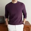 Suéter de punto jacquard de alta resistencia para hombre con cuello redondo, versátil para primavera y otoño, estilo casual urbano clásico, transfronterizo directo
