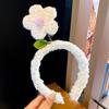 Diadema de flores para el pelo para mujer y niña, banda para el pelo de felpa, accesorios para el cabello, 2022