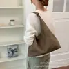 Bolso de hombro grande de ante vintage modelo nuevo invierno 2026 para uso diario con bolsa accesoria para debajo del brazo