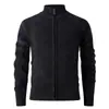 Suéter Cardigan para Hombre con Cuello Alto, Chaqueta Gruesa de Punto Chenilla para Otoño e Invierno 2025 Comercio Exterior