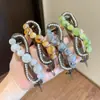 Pinza para el pelo con forma de ocho retorcido, con cuentas degradadas y pedrería, estilo coreano, para mujer, con un toque de alta gama, adecuada para la parte trasera completa de la cabeza, pinza banana para recogidos