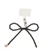 Colgante de clip con lazo de color sólido de aspecto elegante para teléfono móvil, cadena de pulsera corta, funda para cámara ccd, funda para auriculares