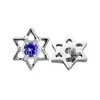 Arete de Hueso del Oído de Titanio F136 con Estrella de Seis Puntas e Incrustación de Circonita, Joyería para Piercing Corporal de Aleación de Titanio G23 Transfronteriza, Arete para Oreja
