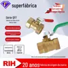 RIH Ruiheng válvula de esfera de latão duplo fio interno QFF válvula de cobre pneumática pequenos fabricantes de válvulas por atacado componentes de processamento personalizado