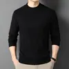 Suéter de Otoño 2024 Nuevo de Cuello Alto Casual Color Sólido Ropa Exterior Suéter Fino de Imitación Tencel Camisa Base de Punto