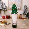 Suministros de decoración navideña transfronterizos nuevos Cubierta para botella de vino de árbol de Navidad Gorro de asta Cubierta para vino Cubierta para vino de enano Bolsa para botella de vino