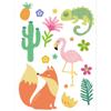 Adesivo de Parede Decorativo Animal de Desenho Animado Transfronteiriço para Quarto de Bebê Quarto Infantil Cenário Decorativo Quente Adesivo de Parede