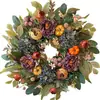 Decoraciones de Halloween Navidad Hechas a Mano Corona Calabaza Bayas 40-50cm Hogar Interior Exterior