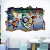 Comercio Exterior Transfronterizo Pegatina de Pared de Dibujos Animados Toy Story Pegatina de Diseño de Fondo para Habitación Infantil Autoadhesiva Impermeable