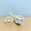 Yongshenghua DIY Hecho a Mano Cesta de Mini Adornos Triciclo de Boda Cesta Triciclo Creativo Cesta de Adornos de Mimbre