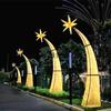 Luzes de Arco Estrela LED para Exterior, Iluminação Cênica Luminosa para Praças, Luminárias Decorativas para Festivais de Luz