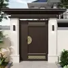 Liga de Alumínio Novo Estilo Chinês Villa Porta Dupla Portão de Pátio Portão Externo para Quintal Portão de Casa Autoconstruída Rural