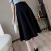 Falda de Verano 2026 para Mujer, Nueva Moda, Línea A, Voluminosa tipo Paraguas, Longitud Media, Cubre Cadera, Adelgazante, Cintura Alta, Plisada