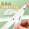 Juego de cuatro reglas Deli, juego de reglas para escuela primaria, regla triangular, regla linda japonesa y coreana, juego multifuncional transparente al por mayor