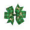 Accesorios para el cabello europeos y americanos con diseño de explosión de Amazon, linda horquilla navideña para niños con lazo de seis orejas.