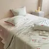 Koi~Conjunto de Quatro Peças de Colcha de Verão Estilo Chinês Novo com 60 Contagens de Tencel Lenzing, Núcleo de Colcha de Resfriamento de Verão, Lavável à Máquina, Colcha para Quarto com Ar Condicionado, Fina