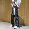 Calça Reta com Estampa Total Estilo Esportivo de Designer Nova Tendência Verão 2025 Estilo Novo Versátil