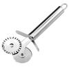 Cuchillo para pizza de acero inoxidable con mango redondo de acero, de una sola rueda, con encaje y de doble rueda, herramienta para cortar pizza, suministros de cocina