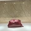 Diseño de Nicho Bolso de Cuero Genuino para Mujer Hombro Cruzado Bolso Dumpling Bolso de Mano Bolso Nube de Piel de Vaca Bolso Pequeño Plisado para Axila