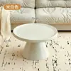 Mesa de Centro para Sala de Estar, Uso Doméstico, Mesa de Canto para Sofá, Apartamento Pequeno, Simples, Luxo Leve, Sensação de Alta Qualidade, Redonda, Moderna, Mesa Lateral Minimalista, Mesa Pequena
