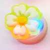 Fivela Decorativa para Cadarço Flor de Sapato de LED Fivela de Sapato Acessórios Criativos Estilosos Tendência para Sapatos Tênis Sapatos Brancos Fivela Decorativa Luminosa
