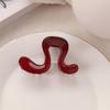 Vermelho Vinho Relaxamento Presilha de Cabelo Presilha Tubarão Feminina Sofisticada 2025 Novo Grampo de Cabelo Acessórios de Cabelo Presilha de Cabelo