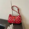Bolso de Hombro de Lunares para Mujer 2026 Nuevo de Moda Retro de Charol Bolso de Hombro de Diseño Versátil de Moda Bolso de Mano Cruzado Bolso Pequeño