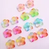 Flor de Gelo Transparente de Cinco Pétalas Bicolor Pintada em Spray Resina Acessórios de Cabelo DIY, Presilhas de Cabelo, Decorações para Capa de Celular, Pinos de Cabelo, Acessórios de Flor