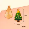 Pingente de Natal com Óleo Gotejante Fofo Papai Noel Floco de Neve Presente Alce Acessórios de Liga Joias DIY Pingente