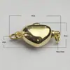 Yabin Prata 925 Banhada a Ouro Fecho Artesanal DIY para Colar de Pérolas Pulseira Fecho Final Fivela em Formato de Coração Clipe de Inserção Acessórios