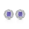 Pendientes de Flor de Hielo de Piedra Preciosa de Colores de Venta Caliente en Xiaohongshu con Pendientes de Diamante de Alto Carbono Brillantes Transmisión en Vivo Dropshipping