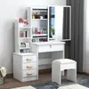 Mesa de maquillaje minimalista moderna mesa de tocador multifuncional tocador simple popular mesa de tocador mini pequeña para apartamento