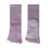 Calcetines de yoga antideslizantes con agarre, calcetines de cinco dedos para fitness y ejercicio, calcetines de verano transpirables para mujer para Pilates con dedos separados
