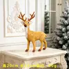 Escaparate de Fiesta Navideña Decoración de Escena de Árbol de Navidad Suministros Peluche Flor de Ciruelo Simulada y Adornos de Reno debajo del Árbol