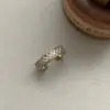 Anillo Abierto Oro Café, Anillo de Dedo Índice Cruz de Zirconia Hueca de Lujo Minimalista para Mujer, Estilo Corte Francés, Moderno y Versátil