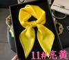 Pañuelo de Seda Satinada Chifón Color Sólido 70 Cuadrados para Mujer Elegante Sencillo Diadema con Decoración de Camisa Bufanda Profesional