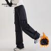 Pantalones de Felpa para Niñas 2026 Nuevo Estilo Casual de Pierna Ancha para Niñas de Secundaria, Pantalones Cargo Engrosados para Niños Mayores en Otoño e Invierno