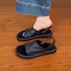 Sandalias retro de plataforma con punta abierta para mujer, para uso exterior en verano, nuevas 2026, casuales, versátiles, cómodas, de playa, estilo romano