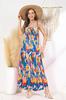 Vestido de Verano para Mujer 2025 Sin Mangas Floral Tirante Delgado Plisado Bohemio Playa Vestido Largo con Bolsillo