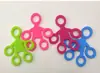 Entrenador de dedos de silicona para dedos anillo de resistencia para dedos separador de dedos dispositivo de ejercicio banda de resistencia para rehabilitación de manos entrenador de cinco dedos