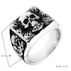 Anillo de acero de titanio gótico retro personalizado estilo europeo y americano, accesorio de mano de moda hip-hop para hombre