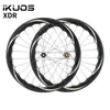 Juego de Ruedas Ikuos 700C Muscle Wheel Fibra de Carbono Rueda Ondulada Bicicleta de Carretera Eje Pasante de 50mm Freno de Disco Cuchilla de Carbono Llanta de Carbono